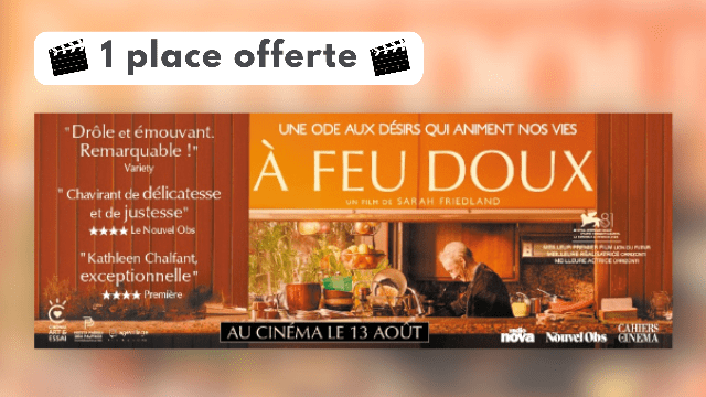 Profitez d'une place de cinéma gratuite pour le film "À feu doux" de Sarah Friedland !